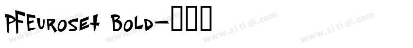 PFEuroset Bold字体转换